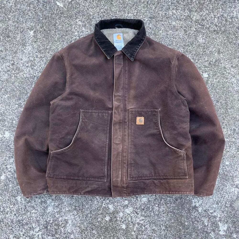 J22 corduroy collar duck canvas Sherpa Lined Duck Canvas Brown Work Detroit